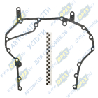 740.1002314-10 Прокладка С/Ф; 9отв.ф13/6отв.ф11, задней крышки двигателя Камаз; (0,6мм) Techno Drive